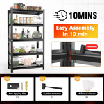 Heavy-Duty Adjustable Metal Storage Shelving Units for workshop, garage, storage, or utility use
