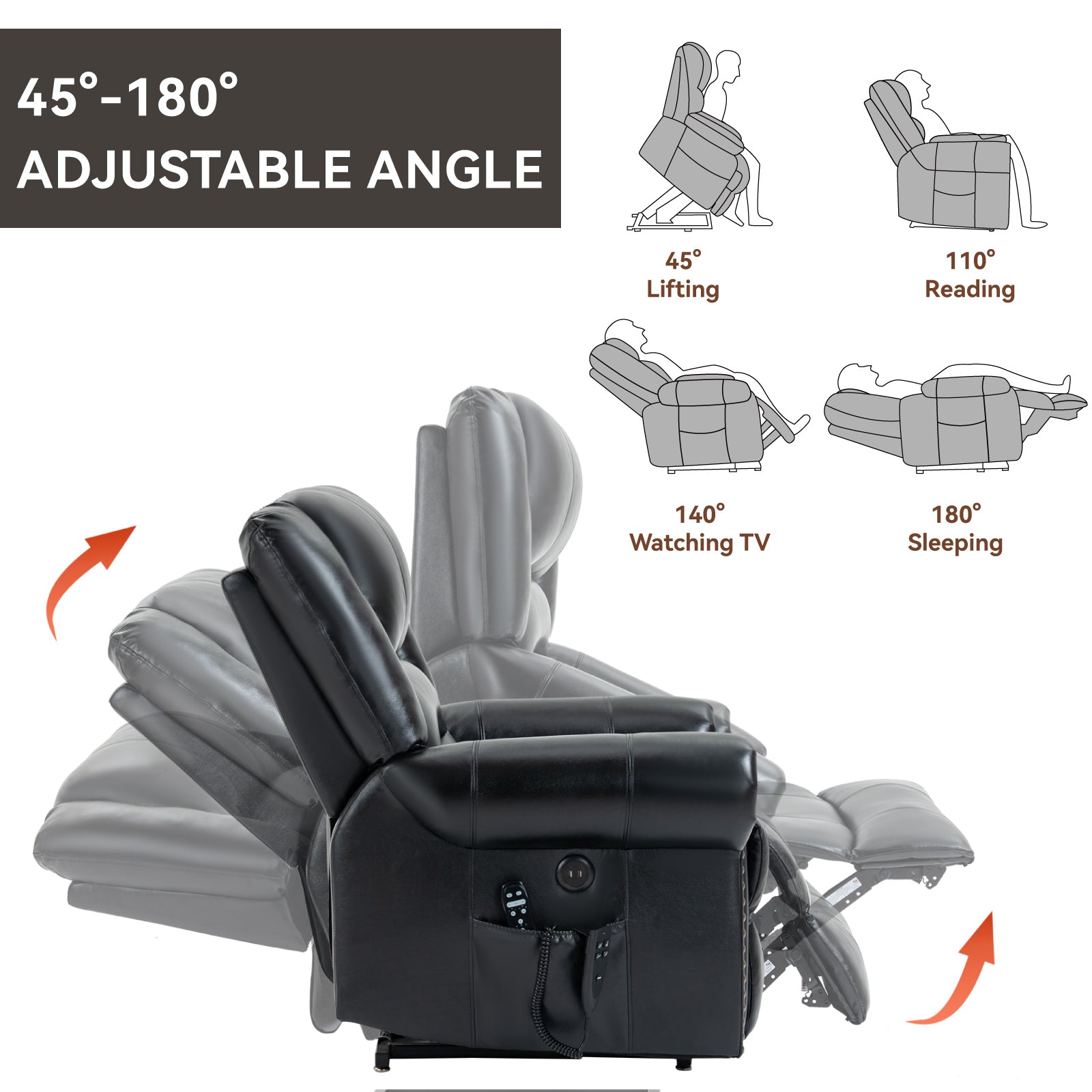 Dual-Motor Power Lift Heat & Massage Recliner detail image 33