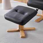 Modern Heated Massage 360° Swivel Recliner Accent Chair with Ottoman, Ergonomic detail image 30