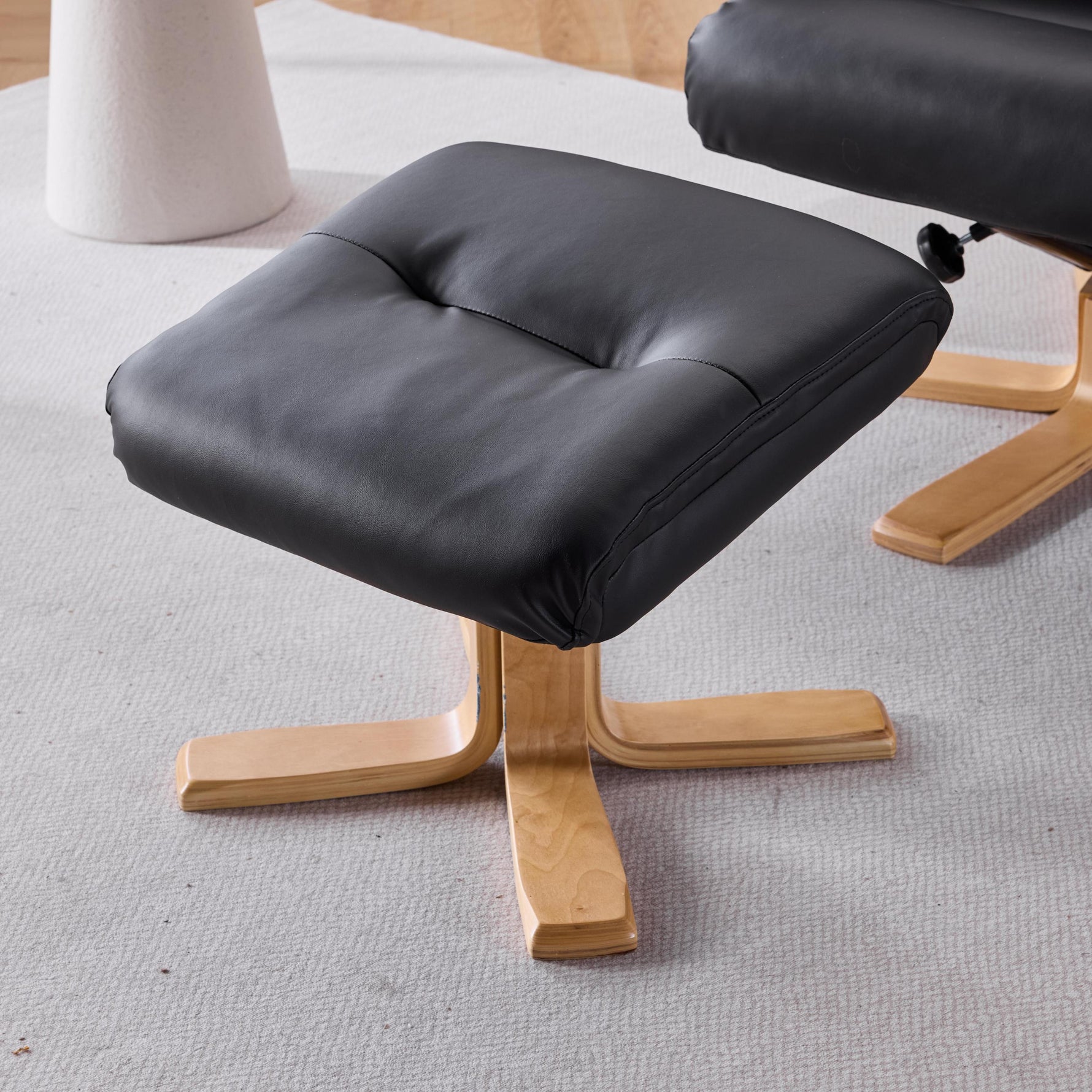 Modern Heated Massage 360° Swivel Recliner Accent Chair with Ottoman, Ergonomic detail image 30