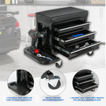 Rolling Mechanic Seat with 3-Drawer Tool Storage, 350 lb Capacity product image