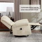 Heat Massage Manual Recliner Chair with Rocker and Swivel for Living Room detail image 53