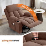 Swivel Rocker Recliner Chair with Vibration Massage, Heat, USB Port and Cup Holderrs detail image 5
