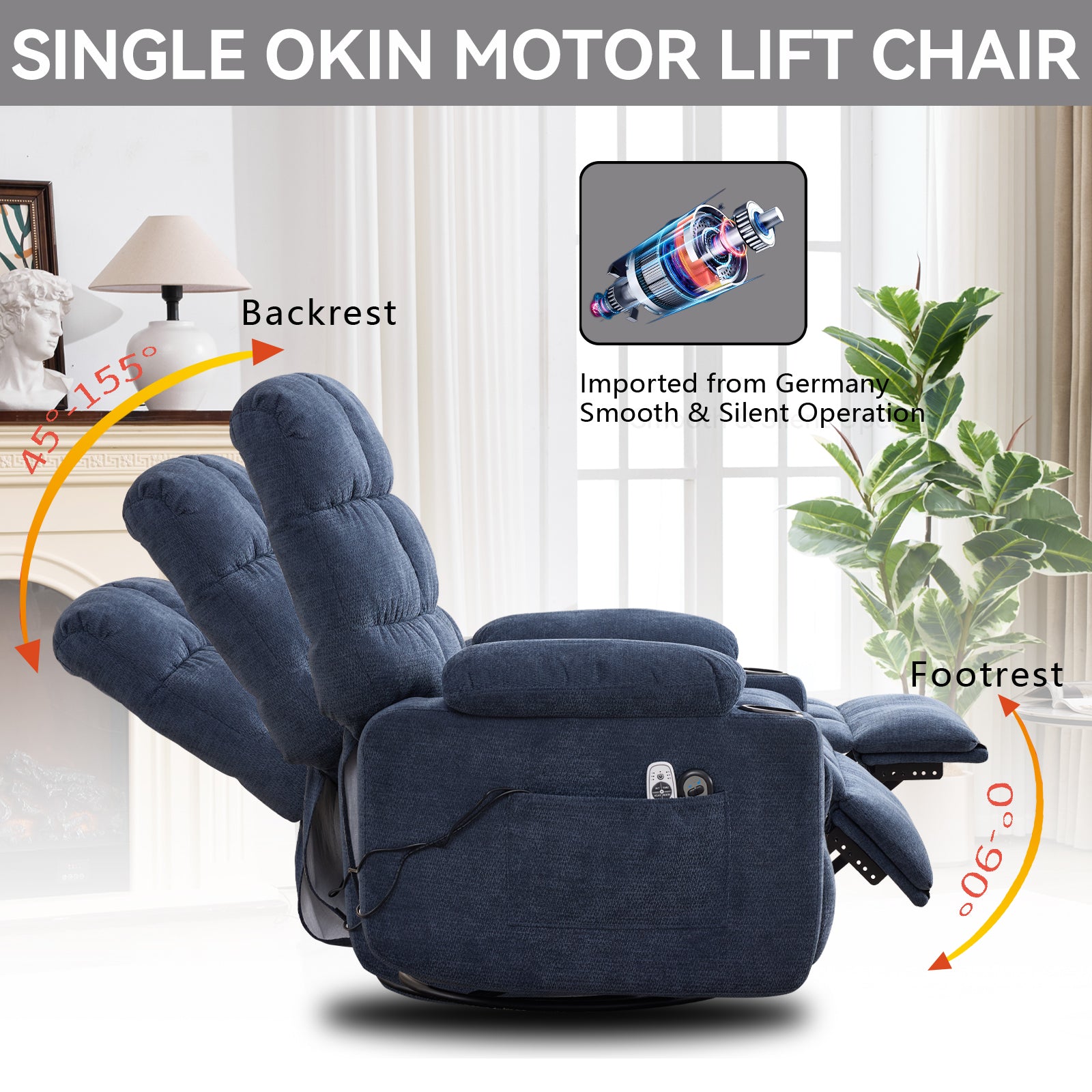 Fabric Heat & Massage Recliner detail image 8