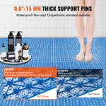 PVC Interlocking Drainage Garage Floor Tiles, 12" x 12" x 0.5" for workshop, garage, storage, or utility use