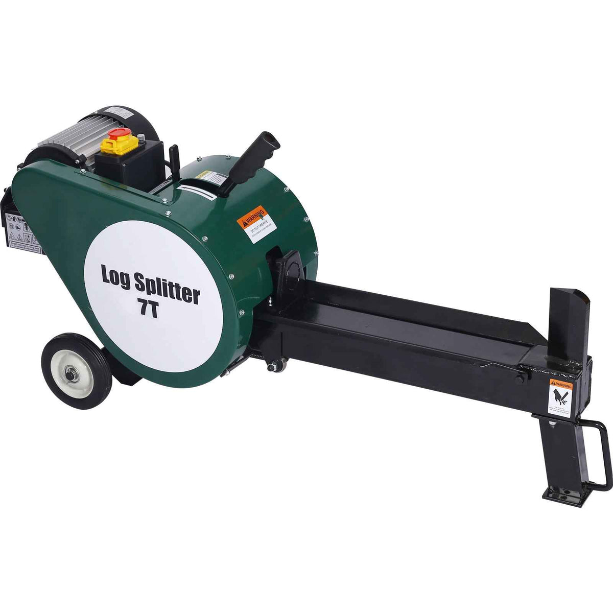 7-Ton Portable Electric Horizontal Log Splitter for workshop, garage, storage, or utility use