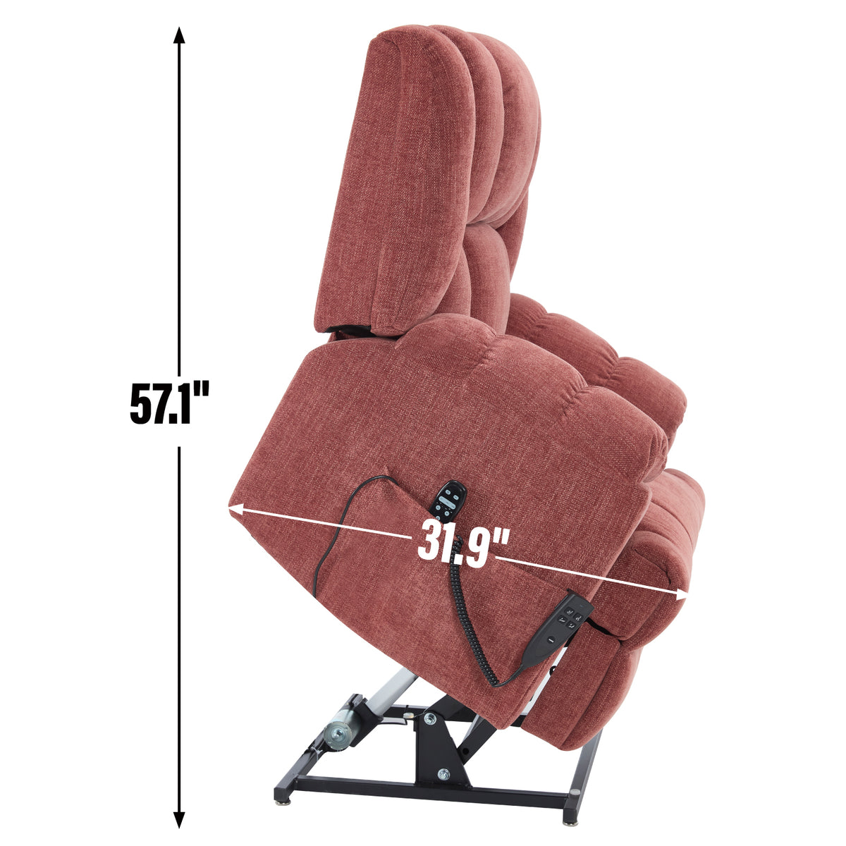 Dual-Motor Heat & Massage Power Lift Recliner, 350 lb Capacity detail image 87