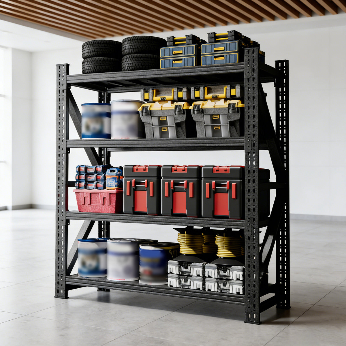 Heavy-Duty Adjustable Garage Shelving for Warehouse Storage for workshop, garage, storage, or utility use