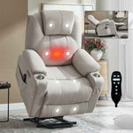 Dual-Motor Leather-Air Power Lift Recliner detail image 38