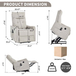 Single Motor Power Lift Recliner Chair with Massage & Heat detail image 38