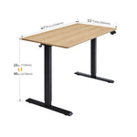 48" x 24" Electric Standing Desk workspace desk setup