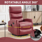 Heat Massage Manual Recliner Chair with Rocker and Swivel in Fabric for Living Room detail image 27