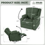 Electric Power Recliner Chair with Heat and Massage, 270° Swivel detail image 48
