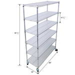 6-Tier NSF Wire Shelving Unit, 6000 lb Capacity for workshop, garage, storage, or utility use