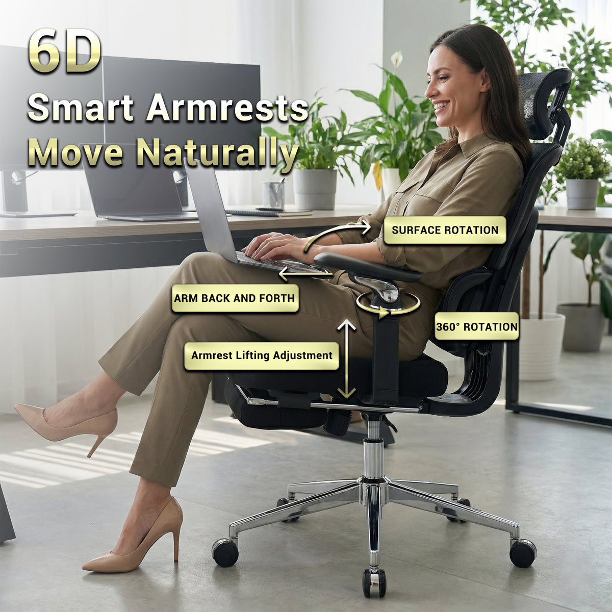 Ergonomic Office Chair with Massage Lumbar Support product image