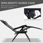 Outsunny Zero Gravity Chair Set with Side Table and Cup Holder detail image 16