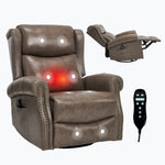 Heat Massage Manual Recliner Chair with Rocker and Swivel for Living Room detail image 114