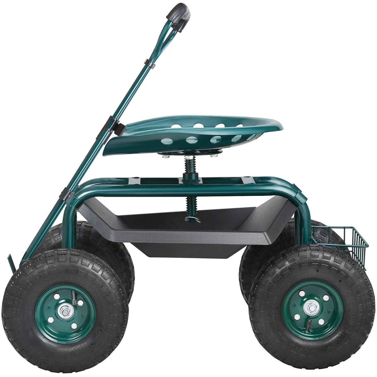 Rolling Garden Workseat with 360° Swivel Seat for workshop, garage, storage, or utility use