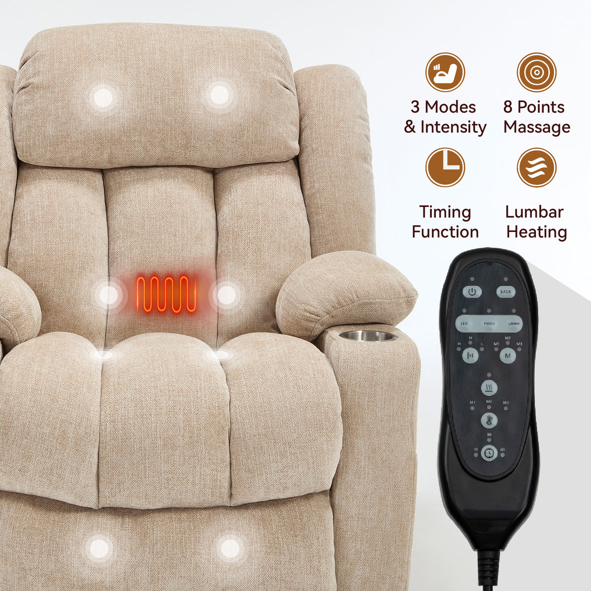 Dual-Motor Leather-Air Power Lift Recliner detail image 82
