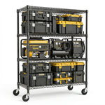 2640 lb Industrial 4-Tier Metal Shelving Unit for workshop, garage, storage, or utility use