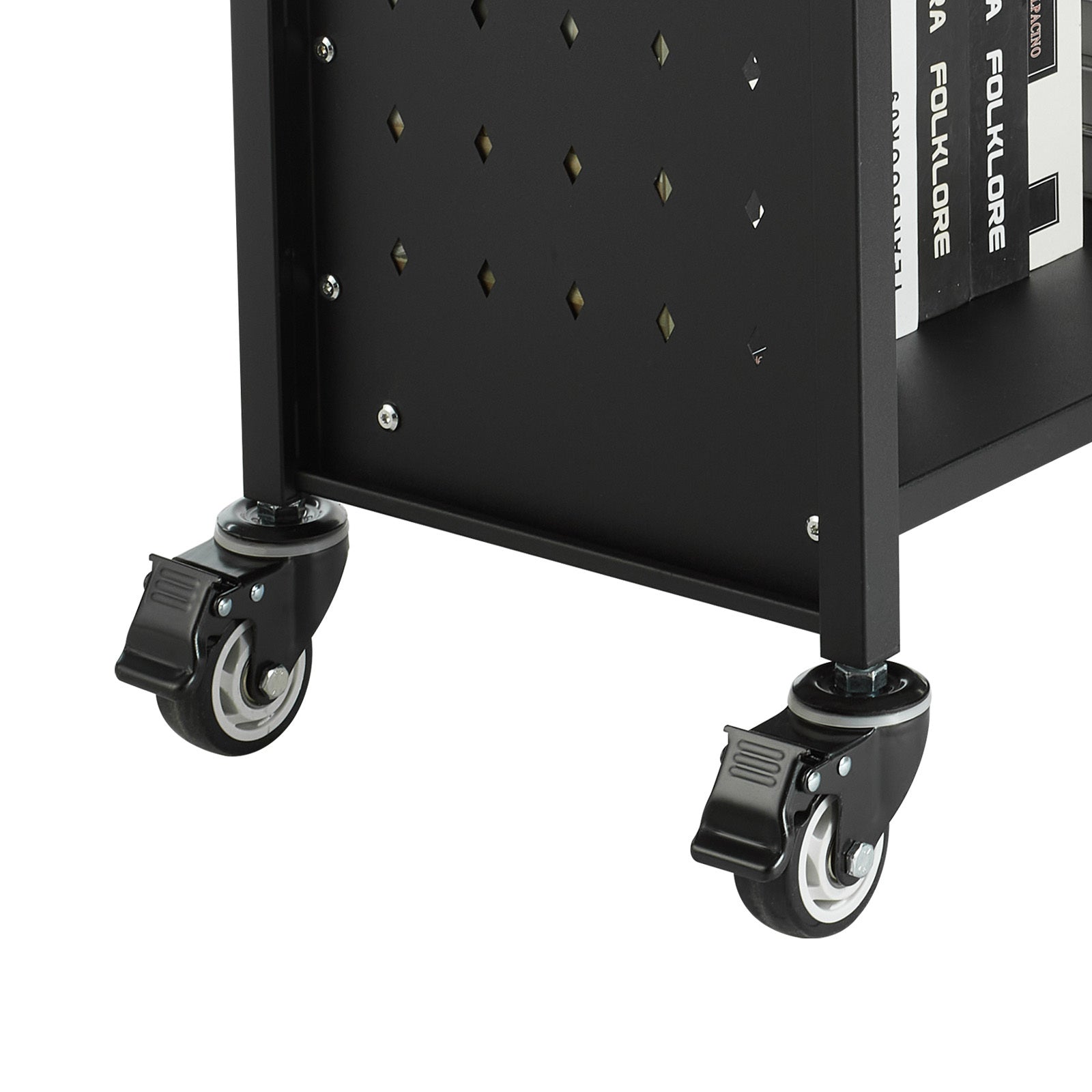 Heavy-Duty Rolling Utility Service Cart with 360° Swivel Wheels for workshop, garage, storage, or utility use