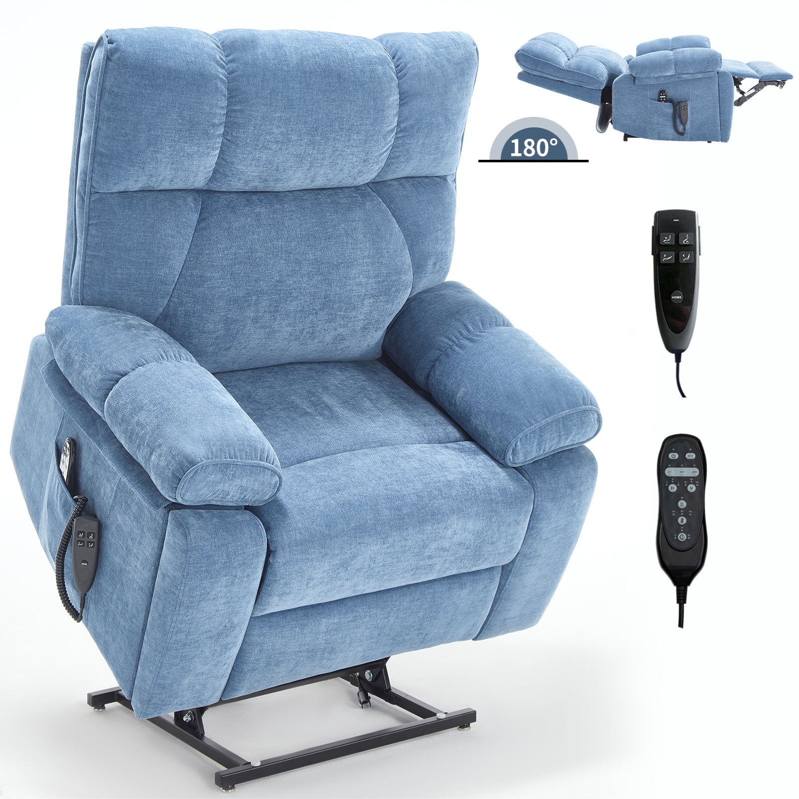 Dual-Motor Power Lift Recliner with Heat & Massage, 350 lb Capacity detail image 55