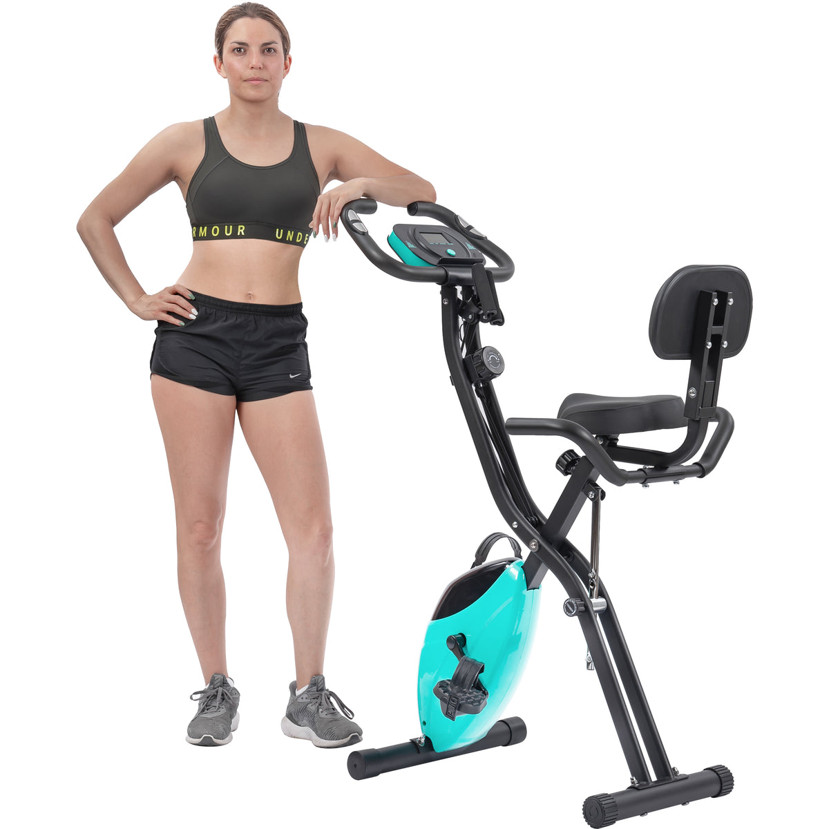 Folding Stationary Bike with 16-Level Magnetic Resistance, 300 lb Capacity detail image 25