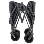 3-in-1 Folding Wagon Cart with Bench Seat & Storage for workshop, garage, storage, or utility use