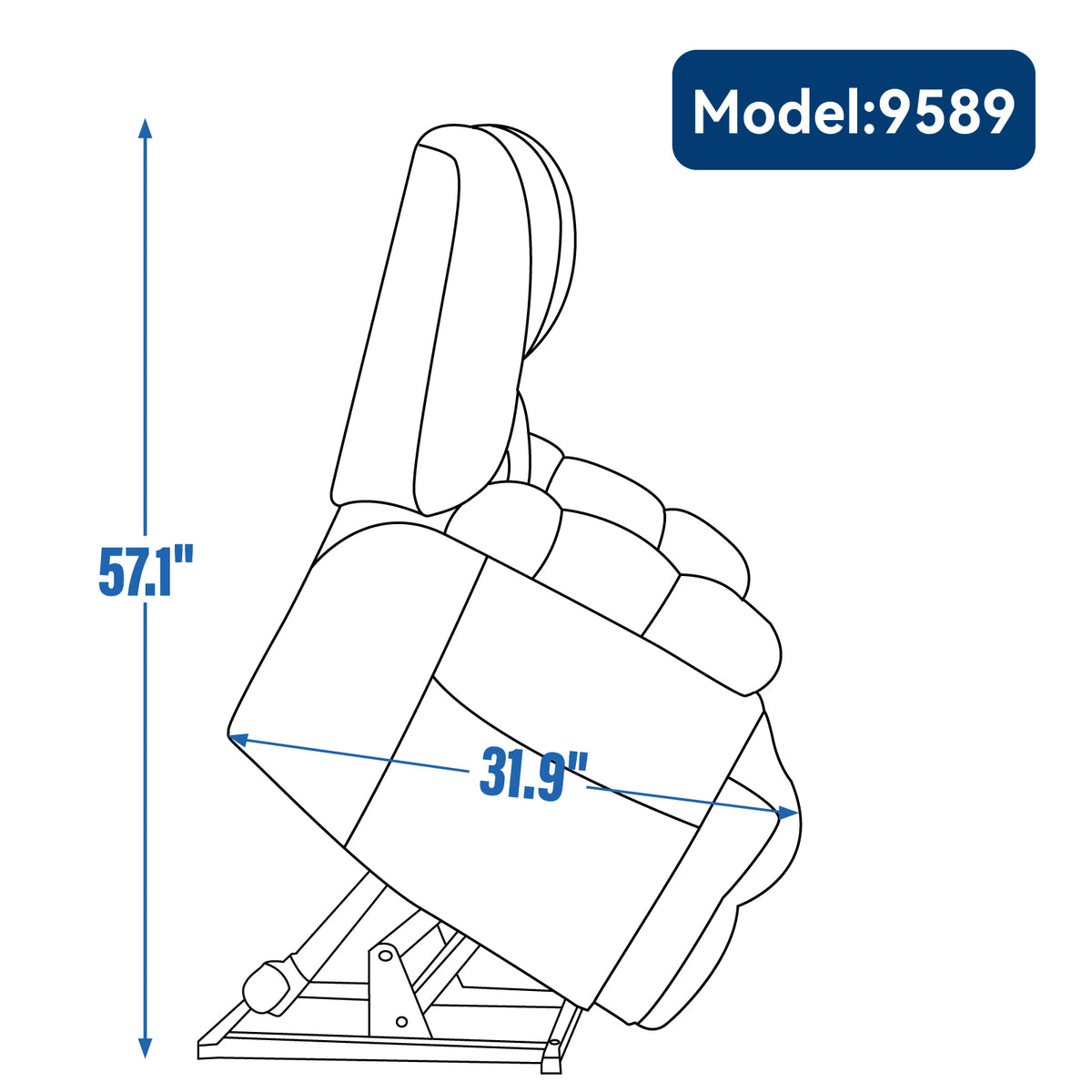 Dual-Motor Heat & Massage Power Lift Recliner, 350 lb Capacity detail image 34