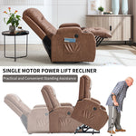 PU Infinite Position Up to 350 lb Single Motor Power Lift Recliner Chair detail image 28