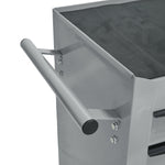 Rolling 5-Drawer Steel Tool Chest with Stainless Steel Top for workshop, garage, storage, or utility use