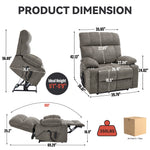 Chenille Dual-Motor Power Lift Recliner, 350 lb Capacity detail image 47