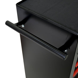Rolling 5-Drawer Steel Tool Chest with Stainless Steel Top for workshop, garage, storage, or utility use