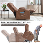PU Infinite Position Up to 350 lb Single Motor Power Lift Recliner Chair detail image 43