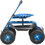 Rolling Garden Workseat with 360° Swivel Seat for workshop, garage, storage, or utility use