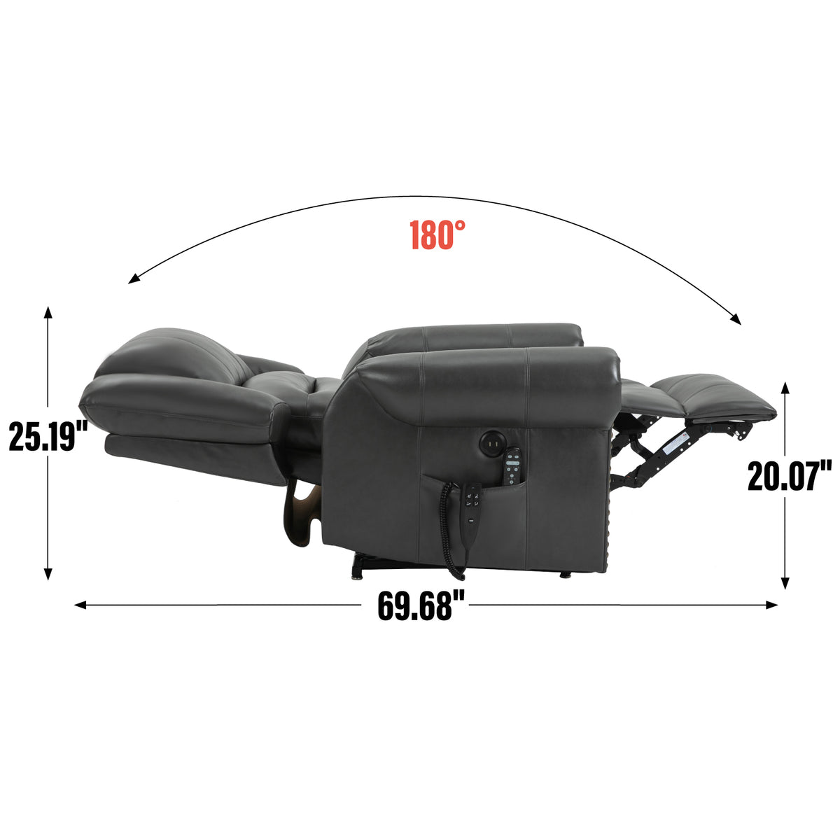 Dual-Motor Power Lift Heat & Massage Recliner detail image 45