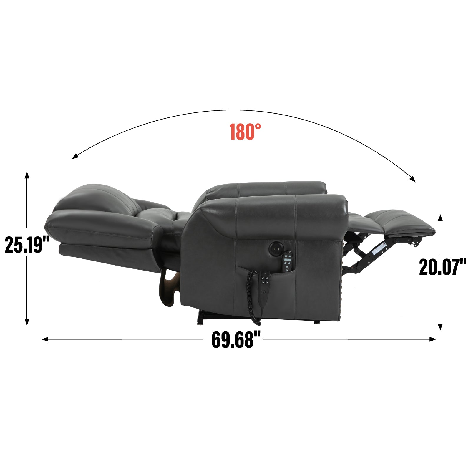 Dual-Motor Power Lift Heat & Massage Recliner detail image 45