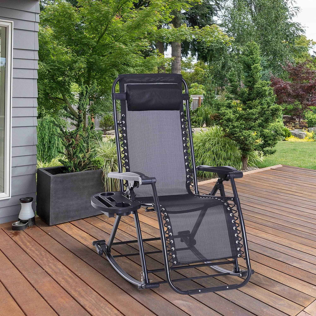 Folding Zero Gravity Rocking Lounge Chair detail image 16