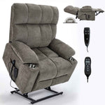 Chenille Dual-Motor Power Lift Recliner, 350 lb Capacity detail image 39