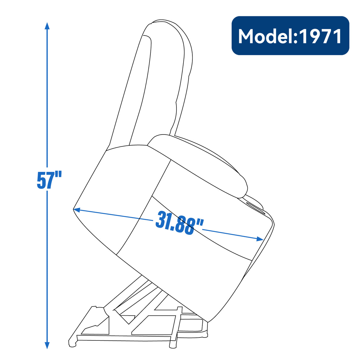 Large Dual-Motor Power Lift Heat & Massage Recliner detail image 66