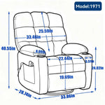 Fabric Heat & Massage Recliner detail image 13