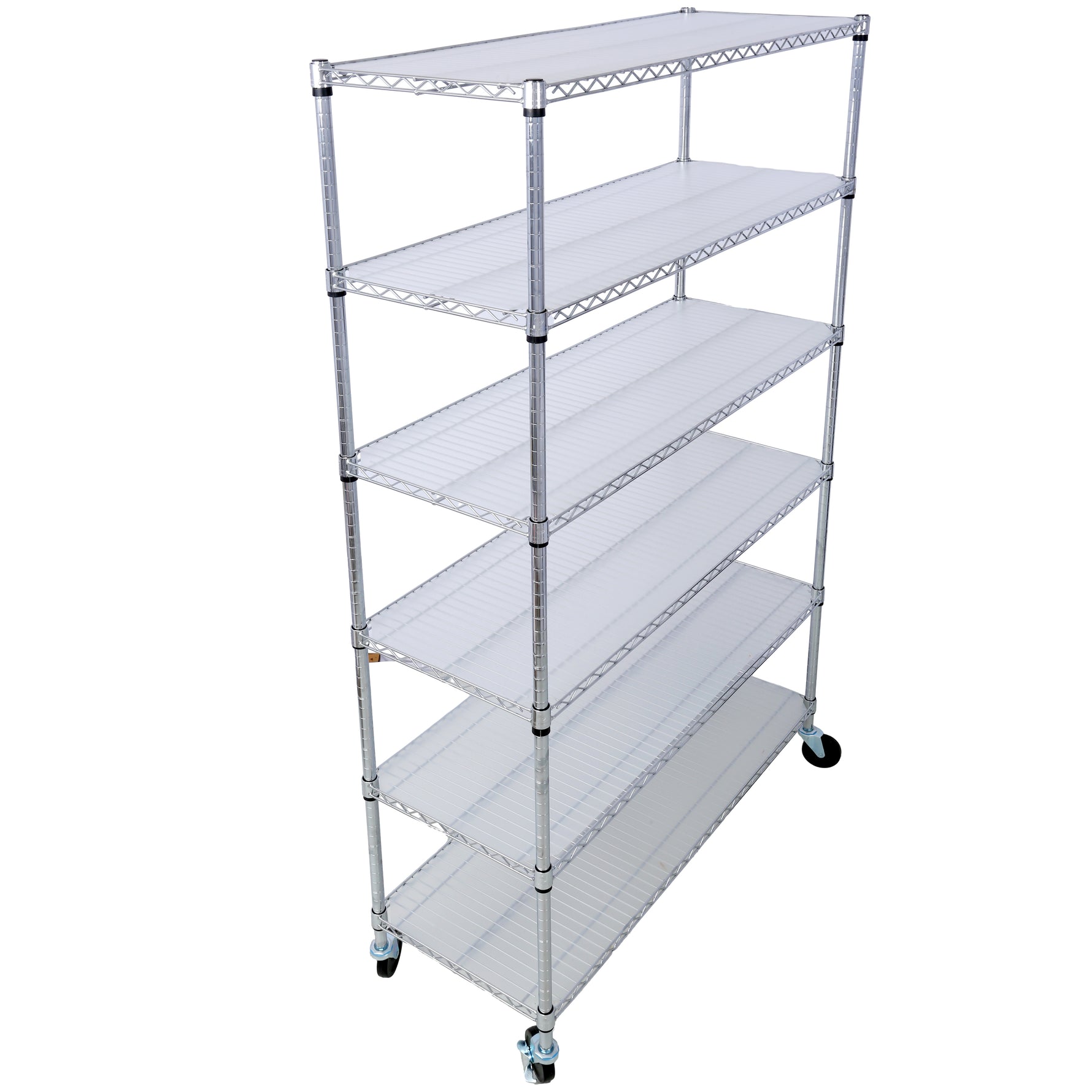 6-Tier NSF Wire Shelving Unit, 6000 lb Capacity for workshop, garage, storage, or utility use
