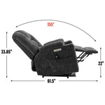 Large Power Lift Heat & Massage Recliner detail image 4