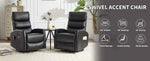 Heat Massage Manual Recliner Chair with Rocker and Swivel in Fabric for Living Room detail image 2