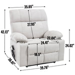 Chenille Dual-Motor Power Lift Recliner, 350 lb Capacity detail image 15