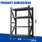 Heavy-Duty Adjustable Garage Shelving for Warehouse Storage for workshop, garage, storage, or utility use