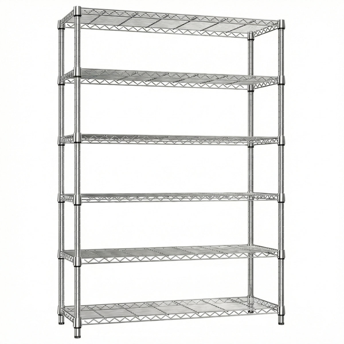 6-Tier Adjustable Wire Shelving Unit, 2100 lb Capacity for workshop, garage, storage, or utility use