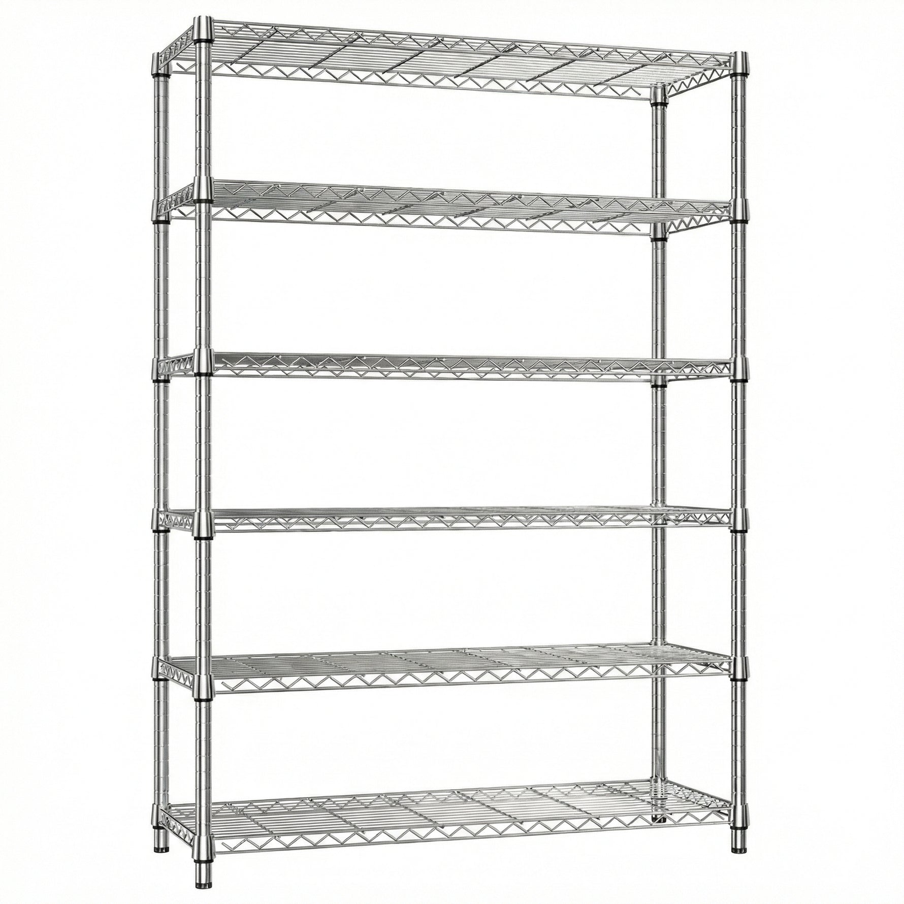 6-Tier Adjustable Wire Shelving Unit, 2100 lb Capacity for workshop, garage, storage, or utility use