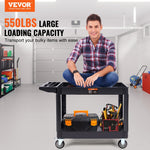 Heavy-Duty Rolling Utility Service Cart with 360° Swivel Wheels for workshop, garage, storage, or utility use