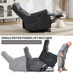 Single Motor Power Lift Recliner Chair with Massage & Heat detail image 117
